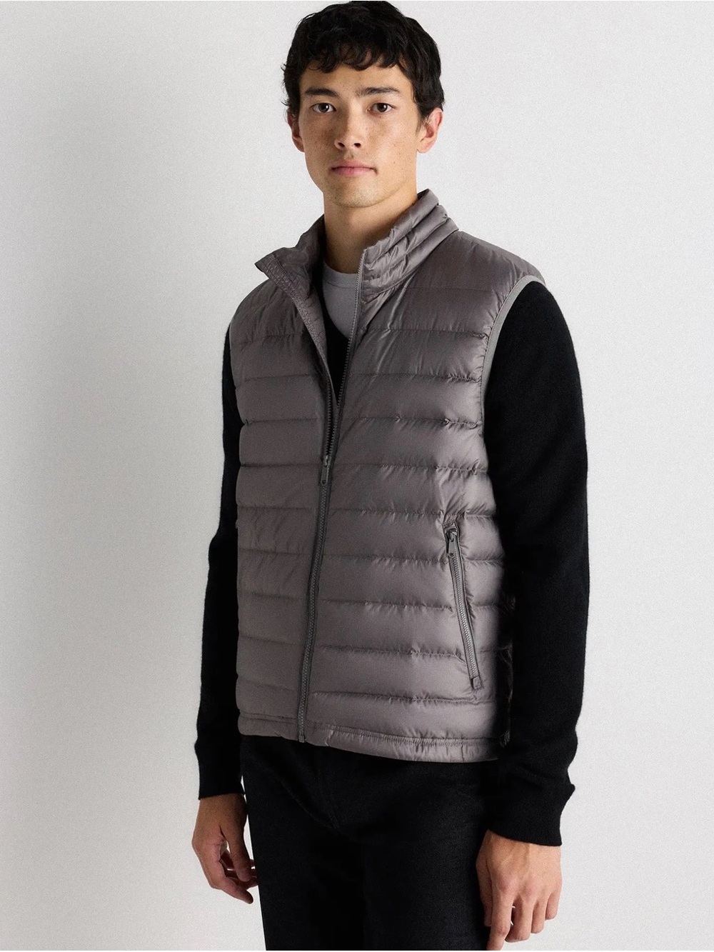 NWT Quince Men's Lightweight Down Quilted Puffer Vest - Grey